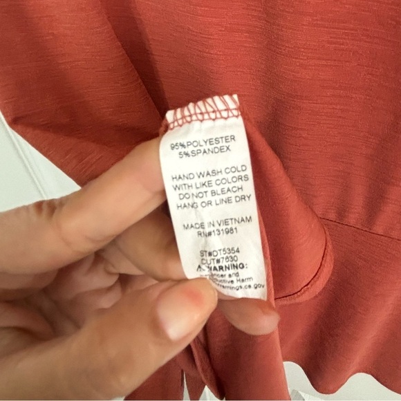 Naïf Dusty red Wrap blouse Size Large - Picture 7 of 7